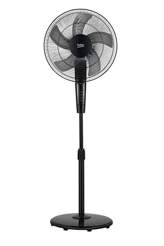 Beko - EFS5100B - Ventilatore a Piantana, 45 W, 3 Velocità, Altezza e Inclinazione Regolabile - Nero, 45,2 x 40 x 135 cm