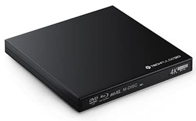 techPulse120 UHD 4k 3D M-Disc BDXL lettore USB 3.0 Blu-ray Burner Superdrive esterno UltraSlim UltraHD Drive BD DVD CD Ultra per Computer Notebook Ultrabook Windows Mac OS Apple iMAC