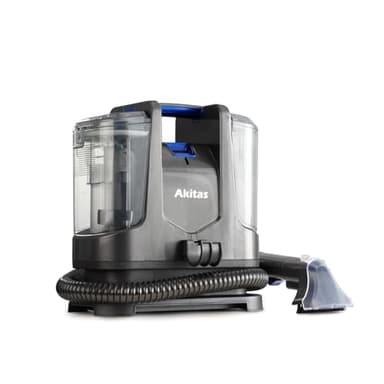 Akitas X6 Lavatappeti Portatile, Pulitore Macchie e Tappezzeria, per Divano, Tappeti, Auto, Scale e Animali Domestici, 400W, 70dB, Compatto, Grigio