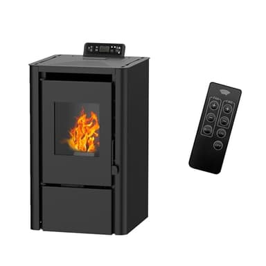 Anita Sannover - Forno a pellet ad aria, 7,6 kW, colore: Nero