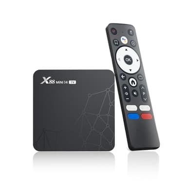 Android TV, TV Box Android 14 con 2 GB 16 GB RK3518 Quad-Core 64bit Cortex-A53 Chipset, Android TV Box 2025 Supporta WiFi Bi-Bande, Bluetooth 5.0, HDMI 2.0 e HD 4K