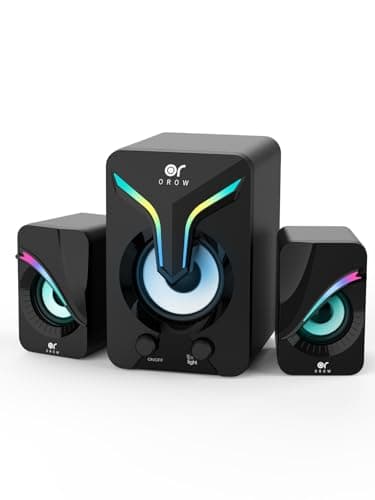 OR O R O W Altoparlanti PC, 2.1 Altoparlante stereo 11W Casse per pc con subwoofer, ingresso AUX da 3.5 mm, Alimentazione USB per Computer, Portatile, Tablet,Monitor (S212)