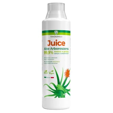 Vonderweid - Juice di Aloe Arborescens Biologica Italiana | Integratore Alimentare Detox e Digestivo | Ricco di Nutrienti e con Aloe Arborescens da Bere | Non Filtrato | Made in Italy | 500 mL