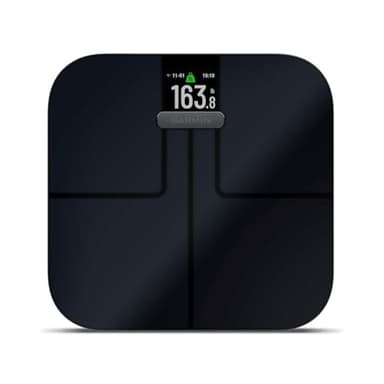Garmin Index S2 - Bilancia Impedenziometrica, con schermo a colori, fino a 16 utenti, Bluetooth e Wi-Fi, Nero