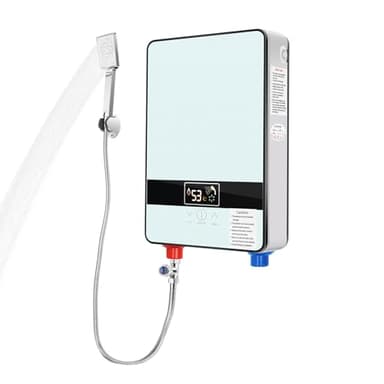 Scaldacqua elettrica istantanea, 6500 W, senza serbatoio per acqua calda istantanea, bagno, scaldabagno elettrico, vasca da bagno scaldabagno 0-55 ℃, 29 x 19 x 6,5 cm