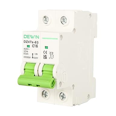 DEWIN Interruttore Magnetotermico,AC400V 16A Interruttore Automatico Miniaturizzato Interruttore Isolatore Protezione Contro Corto Circuito DZ47-63Z