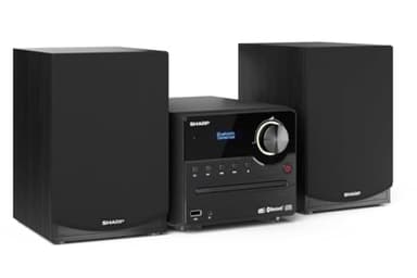 SHARP XL-B517D (BK) - Sistema audio stereo (45 Watt, radio digitale con DAB+ e sintonizzatore FM, Bluetooth), colore: Nero