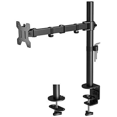 BONTEC Braccio Monitor Singolo per Schermo LED LCD da 13 a 32 Pollici, Ergonomica Inclinazione e Rotazione Braccio Monitor Scrivania con Morsetto, Dimensioni VESA: 75x75-100x100 mm