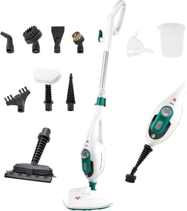 Di4 Steamclean Multi10 Max Scopa a Vapore Multifunzione 10 in 1, 1500 W, Elimina il 99,9% di Virus e Batteri, Pulizia senza Prodotti Chimici o Abrasivi