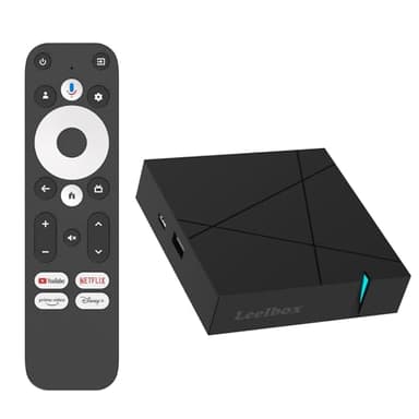 Google TV Box, 4K Ultra HD Streaming Media Player, 4GB RAM, 32GB Smart Android TV Box, Chromecast Integrato Compatibile con L'assistenza Vocale Google, Dolby Atmos e Dolby Vision - WiFi 6, Nero