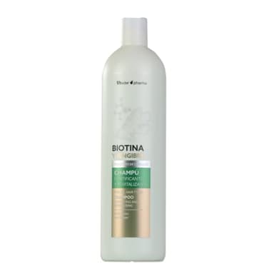 Thader Pharma - Shampoo biotina e zenzero che dona forza e rivitalizzazione ai capelli, 1000 ml