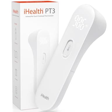 iHealth no-touch termometro della fronte, termometro a infrarossi digitale per adulti e bambini, senza contatto termometro del bambino con 3 sensori ultra-sensibili (pt3)