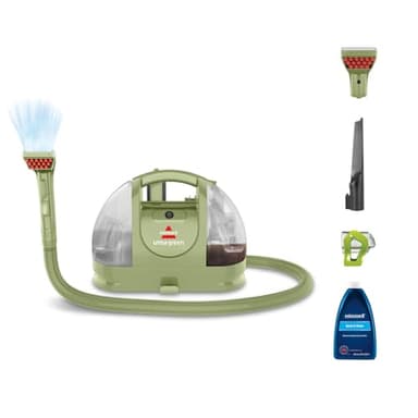 BISSELL Little Green, Lavatappeti, Lavatappezzeria per Macchie Quotidiane e Sporco, Lava Tappezzeria per Tappeti, Auto, Pulisci Divani, Moquette, Materassi e Altro, Potente Motore da 340W, 4098N