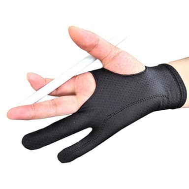 "Glove tablet grafico - Glove a 2 dita per il disegno digitale, calligrafia | Riduce l'affaticamento della mano, migliora la precisione | funziona con la maggior parte dei tablet da disegno (p