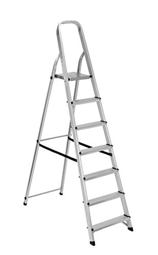 Linea Garden Friend Scala Alluminio Everest 7gradini per Uso Domestico e bricolage Portata Max 150 kg