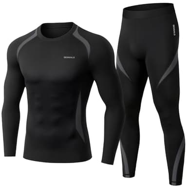 BENNALD Biancheria Intima Termica Uomo Biancheria Funzionale Uomo con Funzione Quick Dry Sportiva Set di Biancheria