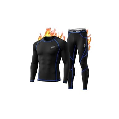 MOBIUSPHY Biancheria Intima Termica Uomo Biancheria Funzionale Uomo con Funzione Quick Dry Sportiva Set di Biancheria Intima Base Layer Traspirante Riscaldante per attività L