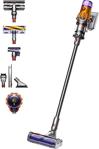Dyson (giallo e nichel DysonV12, V12 Detect Slim Absolute Vacuum, 0,35 litri