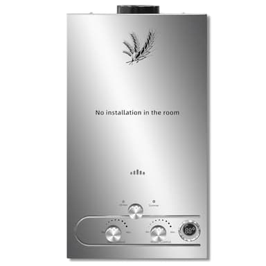18L Scaldabagno a Gas GPL,con Modalità Inverno ed Estate,Caldaia a Gas da 36KW a Parete senza Serbatoio Scaldacqua Istantaneo,Scaldabagno Gas di Petrolio Liquefatto,Uscita Dell'acqua Calda 18L/min