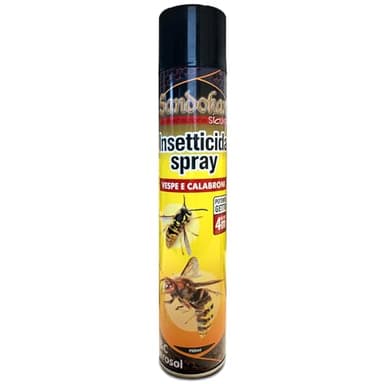 Sandokan Insetticida Antivespe e Calabroni 750ml – Azione Immediata a Base di Piretro – Spray Getto Lungo 5m per Nidi – Uso Esterno e Interno – Effetto Lunga Durata