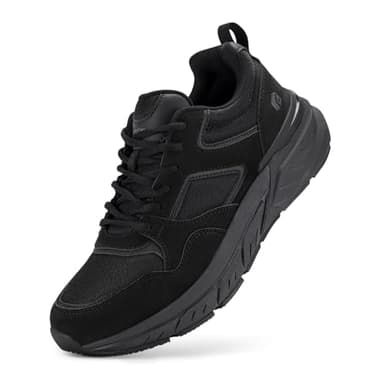 FitVille Extra Large Scarpe Uomo Sneakers Running Piedi Larghi Scarpe da Ginnastica Traspiranti Sportive Jogging Camminare Nero 44 EU Larga