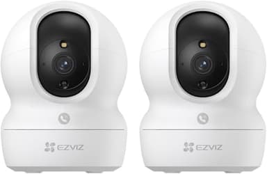 EZVIZ 2K Telecamera WiFi Interno, Videocamera Sorveglianza Interno 360° Pan/Tilt, Visione Notturna Intelligente, Tracciamento Automatico, Audio Bidirezionale, Modalità di Riposo, CP1 Pro Kit 2