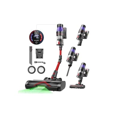 Ultenic Aspirapolvere Senza Fili Anti-Groviglio 550W/50kPa, Scopa Elettrica Senza Fili Potente con Tubo Pieghevole per Pulizia Sotto i Mobili Senza Sforzo 60Min Autonomia per Tappeti Pavimenti Animali