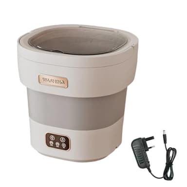 Rulbelok 1. Lavatrice Portatile da 12 Litri con Asciugatura, silenziosa per Biancheria Intima/Calzini, Lavatrice compatta da Viaggio