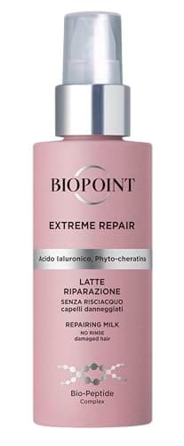 Biopoint Extreme Repair - Latte Riparazione Senza Risciacquo, Azione Idratante, Nutriente e Fortificante, Contrasta il Danneggiamento del Capello, 125 ml