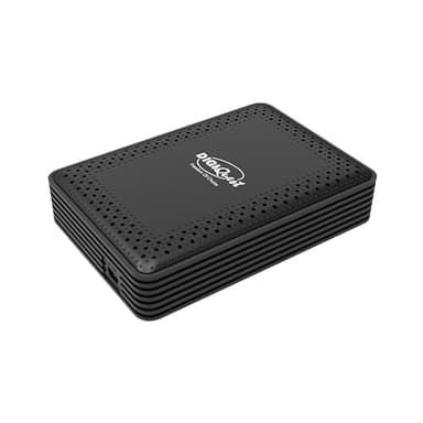 DIGIQUEST Decoder tivùsat MICROSAT | Si nasconde dietro la TV | Facile da installare | Telecomando 2in1 | SIMcard Tivùsat inclusa | DVB-S2 HEVC H.265 | HDR10/HLG | Merlin