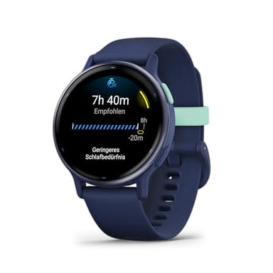 Garmin vívoactive 5, Smartwatch AMOLED 1,2", Cassa 42mm, Musica, Pay, +30 Sport, GPS, Cardio, Coach Sonno, Benefici Workout, Autonomia 11 giorni (Blue & Blue Metallic) (Ricondizionato)
