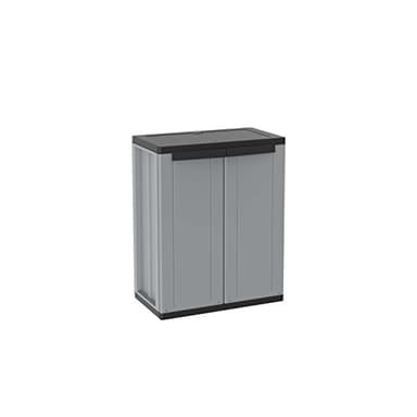 Terry, Jline 68 , Armadietto in Resina con Due Ante, 1 Ripiano Interno, da Interno Esterno. Materiale: Plastica, Dimensioni: 68x37,5x85 cm