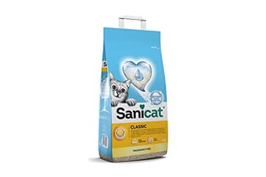 Sanicat - Lettiera per gatti Classic senza profumo | Assorbimento rapido | Prodotto di alta qualità per l'igiene del tuo gatto | Non lascia polvere | Formato 10 L