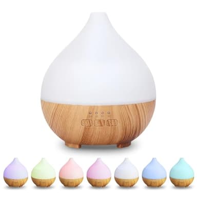 flintronic Diffusore di Oli Essenziali, 100ml Ultrasuoni Diffusore di Aromi Umidificatore Ambiente, Con LED a 7 colori, per Camera da Letto, SPA, Ufficio, Neonato