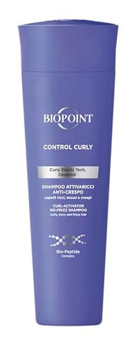 BIOPOINT Control Curly Shampoo Attivaricci Anticrespo - Idrata E Definisce I Capelli Ricci, Rendendoli Brillanti E Leggeri, Viola, Floreale, 200 Millilitro