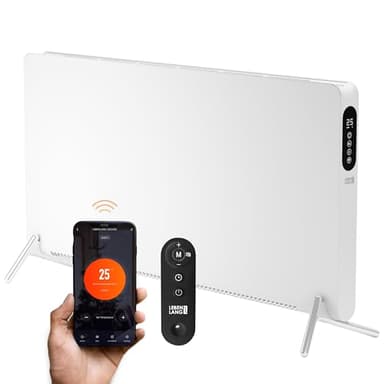 LEBENLANG Stufa Elettrica Basso Consumo I Con WiFi, App, Da Parete/Pavimento, Per Grandi Ambienti 50m² I Elettrica Potente I Termoventilatore Termosifone Termoconvettore Calorifero Riscaldamento