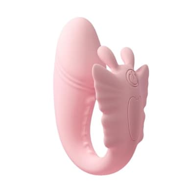 AMAZBEE Giocattolo per adulti per le donne indossabili giocattolo del sesso App Wireless telecomando indossabile Consoladores Farfalla Vibratore Massaggiare il g-Spot (Pink)
