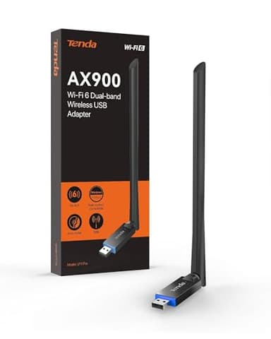 Tenda AX900 Adattatore USB Antenna WiFi 6dBi, Chiavetta WiFi per PC Dual Band 5/2.4 Ghz, Soft-AP, MU-MIMO, WPA2, Windows 7/10/11, U11 Pro