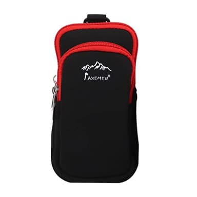 Perfeclan Marsupi Sportivi, Zaino Sportivo Porta Cellulare Borsa Da Corsa Esercizio Pacchetto per Smartphone Da 6,5 ​​pollici, Per Telefono, Ciclismo, Campeggio,Viaggi(Nero - L)