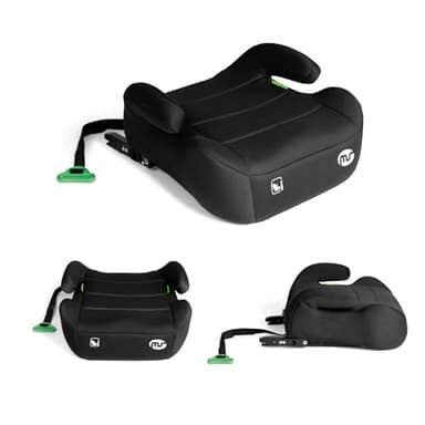 Seggiolino auto MS Booster ISize con Isofix ISize con guida per cintura - Seggiolino auto, Gruppo 3 (125-150 cm) - Nero