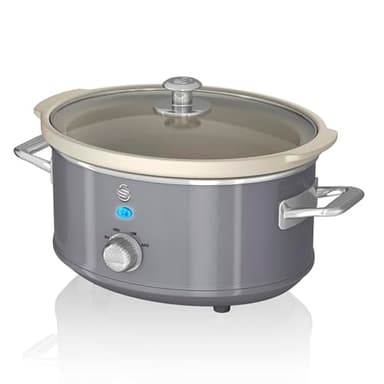 Swan Slow Cooker 3,5l Retro, Grigio