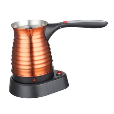 JISADER Caffettiera Turca elettrica da 500 ml, caffettiera in Acciaio Inossidabile, teiera Veloce per Bar all'aperto