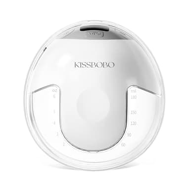 KISSBOBO K5 Tiralatte elettrico, 4 modalità, 19 livelli, senza mani, forte potenza di aspirazione 320 mmHg, aiuta le mamme a produrre più latte(1 pezzo/Bianco)