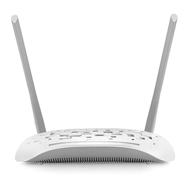 TP-Link TD-W8961N Modem Router ADSL2+, Wireless N300 Mbps, 4 Porte Fast Ethernet, Incluso Filtro ADSL/RJ11, Cavo DSL/RJ45, Cavo Ethernet, Dispositivo 3-in-1, Modem/Router/Access Point