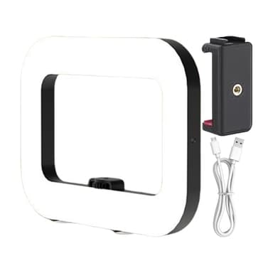 Smartphone Video Rig Con Luce, Luce Selfie Suoneria, Lampada Di Riempimento Della Fotocamera, Miglioramento Costante, Impugnatura Ergonomica, 33x26x5,5 Cm Per Selfie E Video, Viaggi, Streaming Live