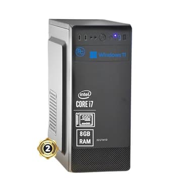 Pc Fisso i7 intel core Cpu fino a 3.90ghz, 8gb Ram, Ssd da 240gb, Wifi Incluso, Windows 11 Pro, Office 2019, Computer PC Desktop completo per ufficio,casa pronto all'uso