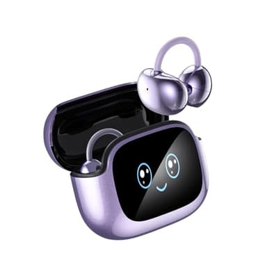 BNARQP AI - Traduttore per cuffie NE32, in tempo reale, 136 lingue con app, cuffie Bluetooth senza fili, 3 in 1,40H, per iOS e Android, apprendimento, da viaggio viola