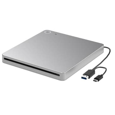 Ohulelks unità Dvd 3D Esterna, Lettore CD Dvd USB 3.0 e Type-C, Masterizzatore CD Dvd Ultra Sottile con Slot-in