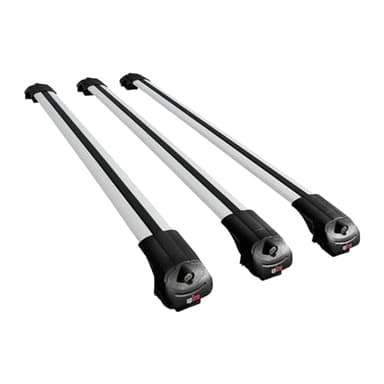 ipqi Compatibile con Fiat Scudo 2 2007-2016 ACE-1 Barre Tetto Portapacchi Auto Barre Portatutto Grigo Alluminio 3 Barre