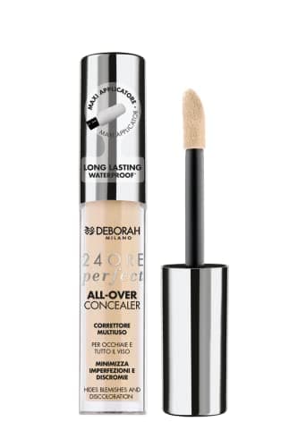 Deborah Milano – Correttore Fluido 24 Ore Perfect All-Over Concealer, 3.2 Vanilla, Long-Lasting e Waterproof, Minimizza Imperfezioni, Occhiaie e Discromie del Viso